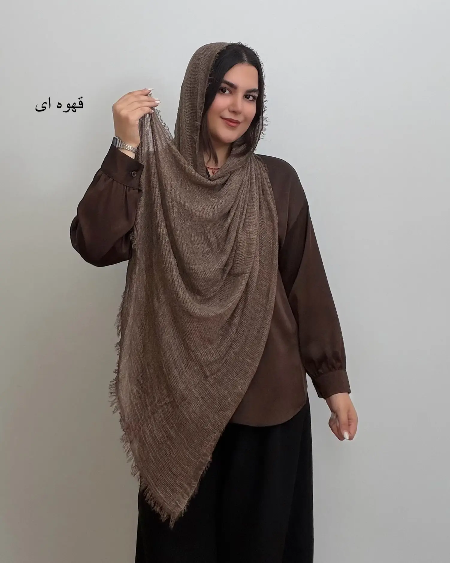 شال تمام نخ وارداتی مدل مهوش